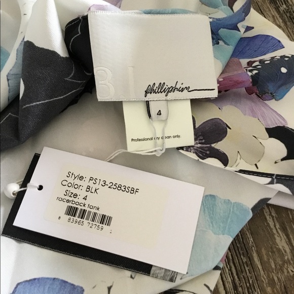 3.1 Phillip Lim Floral Racerback Tank Size 4 - Picture 3 of 4